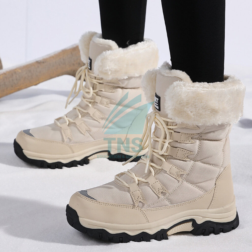 Giày bốt da cừu lót lông