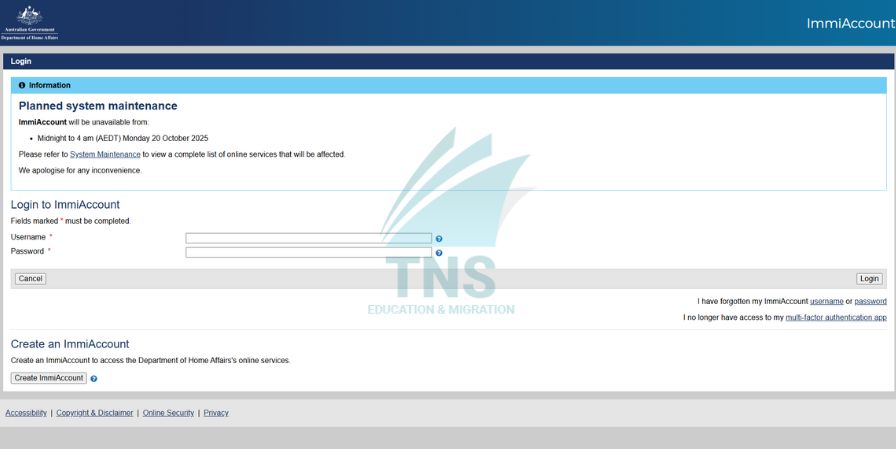 Bước 1_ Truy cập và đăng nhập ImmiAccount