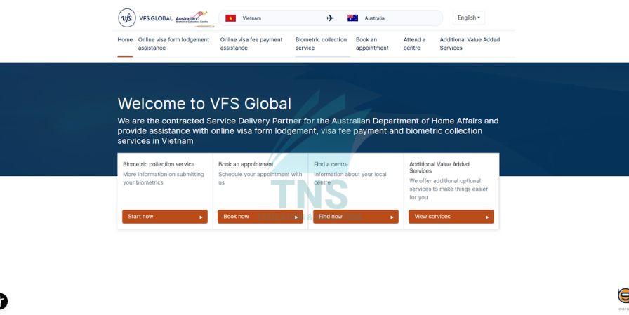 Kiểm tra Visa Úc Online qua VFS Global