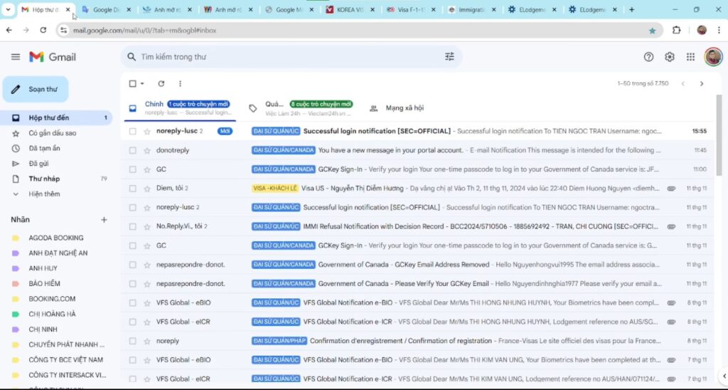 Chờ phản hồi và kiểm tra kết quả về Email