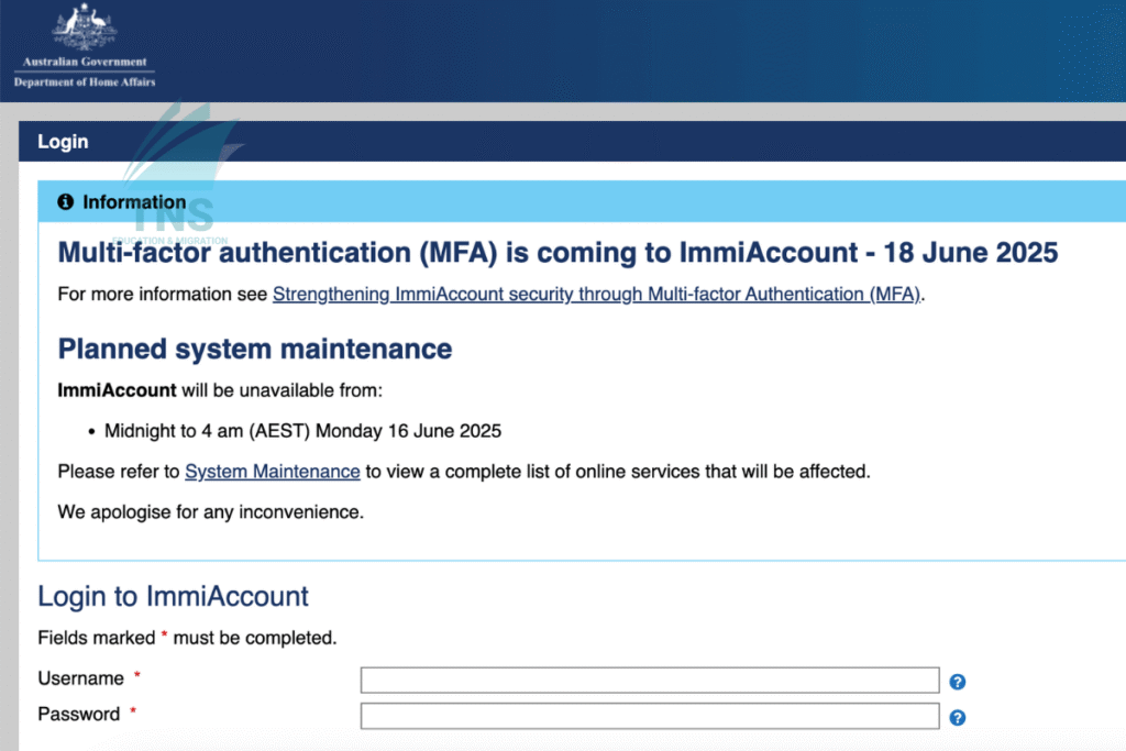 Tiến hành thủ tục xin visa 115 Úc qua cổng ImmiAccount.