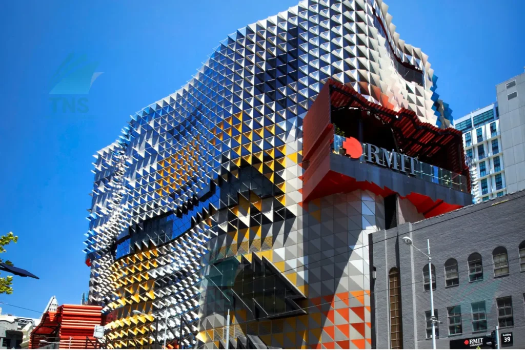 Tòa nhà mang kiến trúc hiện đại và sáng tạo tại khuôn viên Đại học RMIT Melbourne