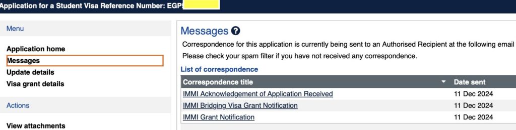chúc mừng bạn Hà đã có student visa 1 giây sau khi lodge application cho di trú vào 11/12/24 Trong thời buổi xét visa khó khăn thì case của bạn quá may mắn để có thể tiếp tục học thêm 3 năm nghề tại Sydney.