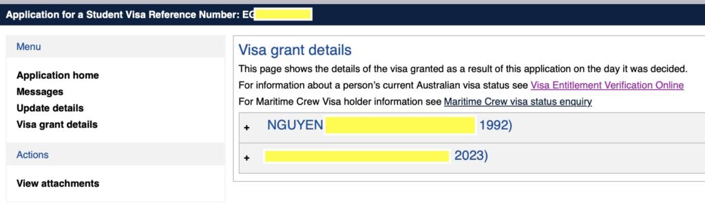 lại 1 niềm vui nho nhỏ khi bạn N. đã có visa tiếp tục theo đuổi ước mơ học Master of Social Work sau 10 năm học các ngành khác nhau tại Úc. Con của bạn cũng có visa du học... phụ thuộc mẹ khi cháu tròn 1 tuổi.