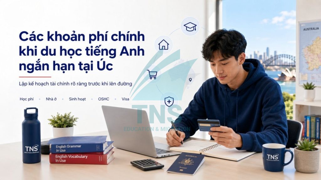 Các khoản phí chính khi du học tiếng Anh ngắn hạn tại Úc