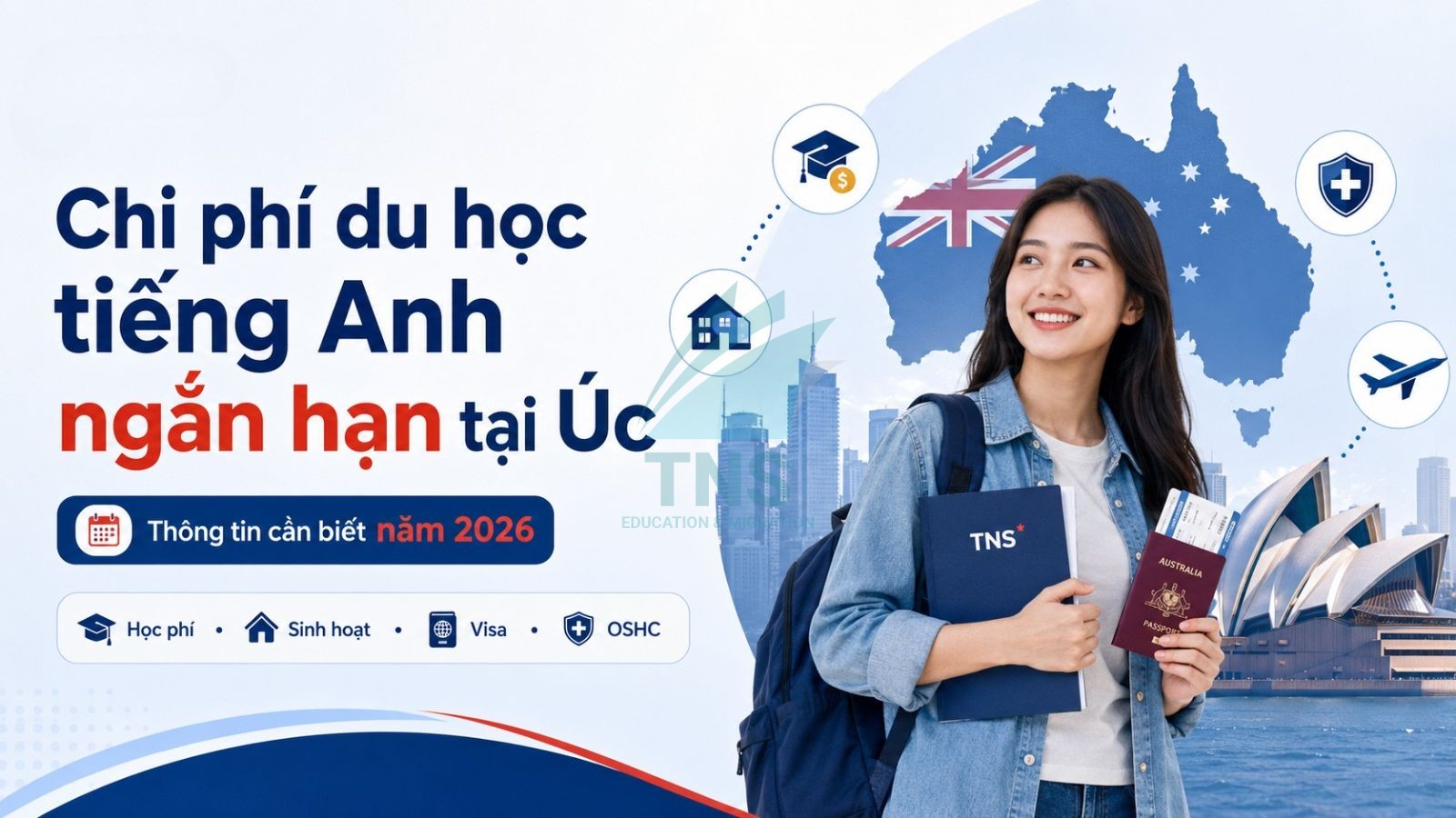 Chi phí du học tiếng anh ngắn hạn tại Úc mới nhât năm 2026