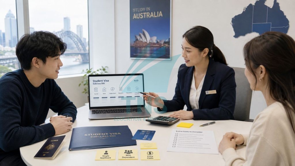 Phí Visa Du Học Úc 2026: Lệ Phí Và Tổng Chi Phí Cần Chuẩn Bị 20 Tư vấn chứng minh tài chính du học Úc với các khoản cần chuẩn bị ngoài phí visa như học phí, sinh hoạt phí, bảo hiểm, vé máy bay và ngân sách dự phòng