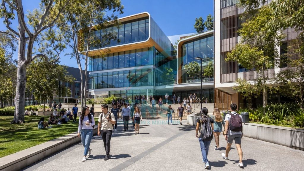 Khuôn viên trường đại học Sydney tại Úc với đông đủ các sinh viên