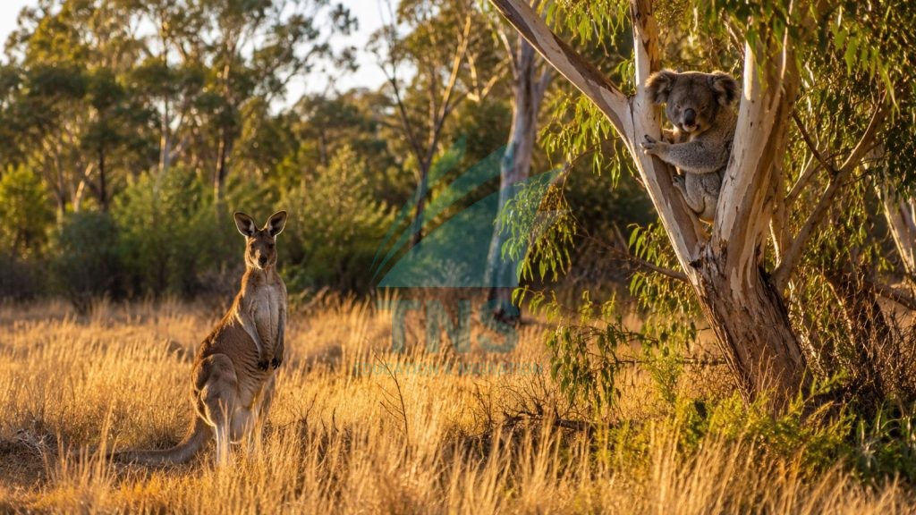 Khu vực sinh sống của động vật có túi như Kangaroo và Koala
