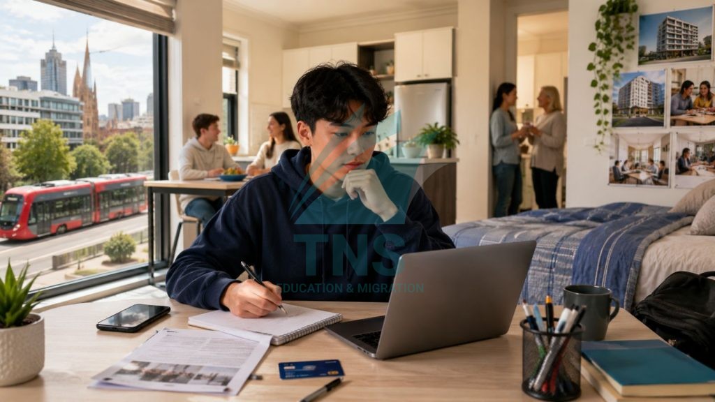Chi Phí Sinh Hoạt Ở Adelaide Cho Du Học Sinh Và Người Mới Sang Úc 13 Du học sinh tìm hiểu chi phí nhà ở tại Adelaide với laptop, giấy tờ thuê nhà và không gian ở sinh viên hiện đại